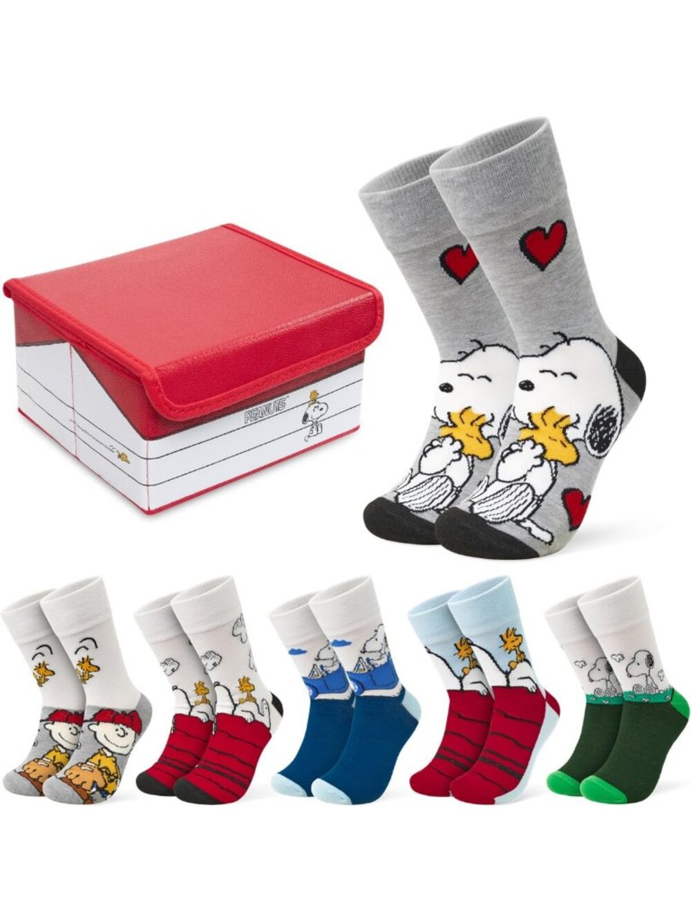 Cute Snoopy Crew Socks Pack of 6 for Women & Teens, Soft & Funny Novelty Gifts